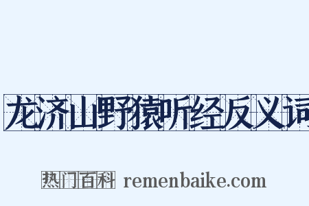 龙济山野猿听经反义词是什么意思的图片